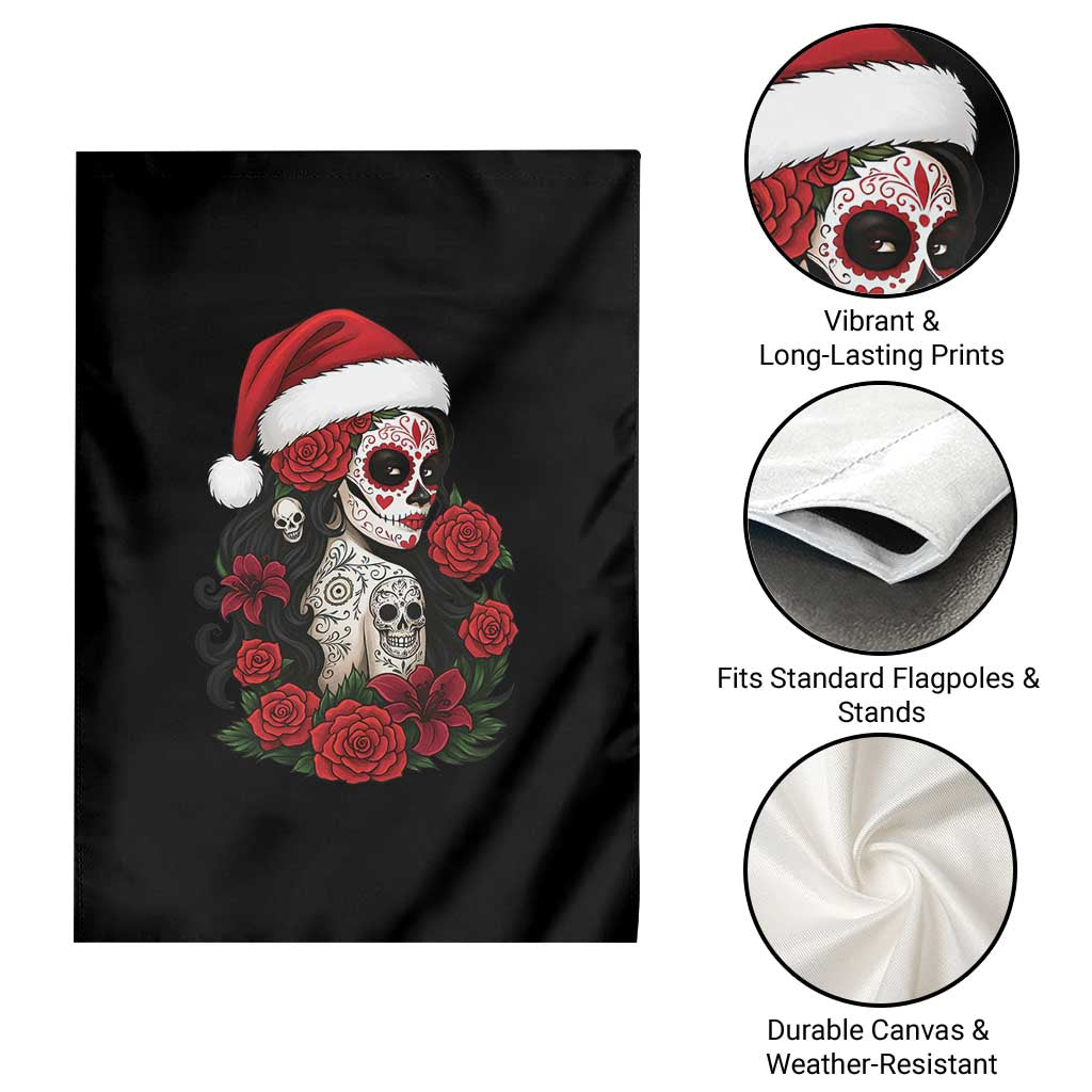 Dia De Los Muertos Mexican Christmas Garden Flag Day of the Dead Sugar Skull Women - Wonder Print Shop