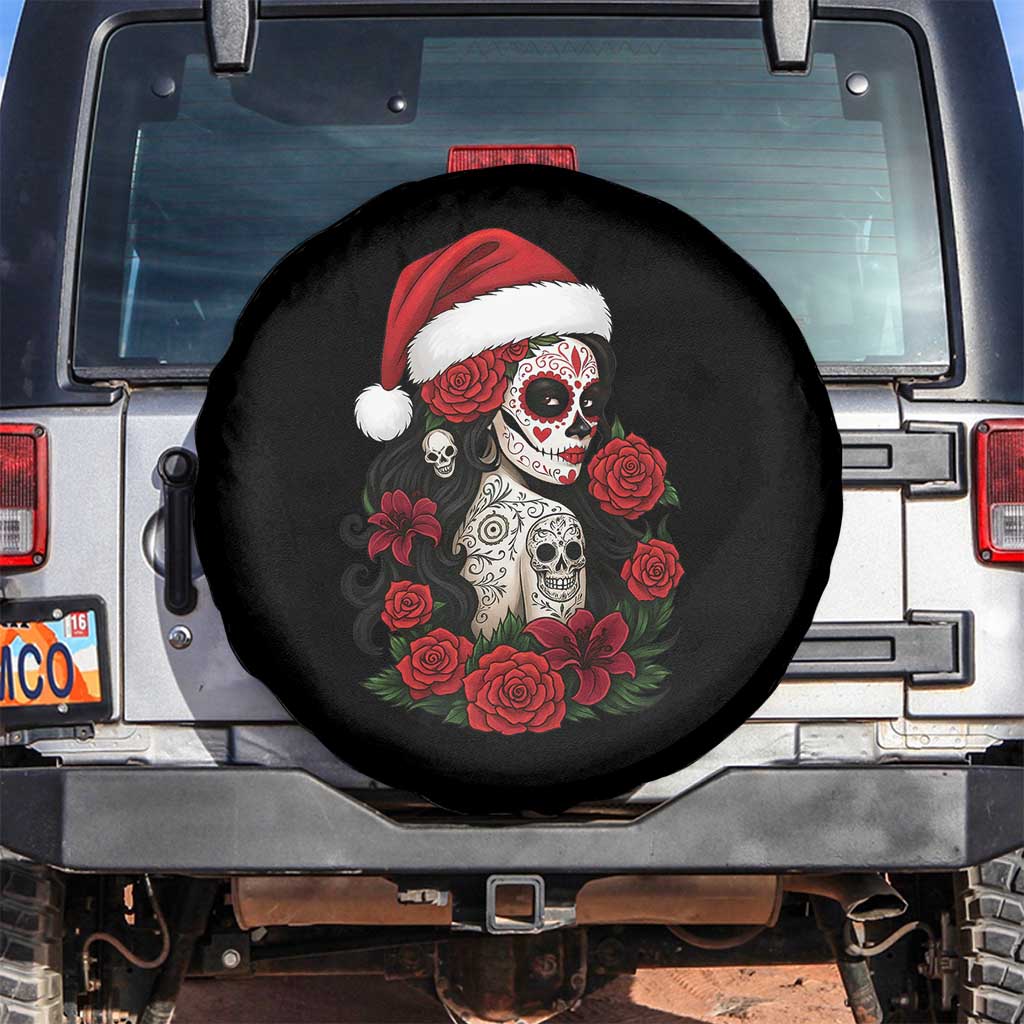 Dia De Los Muertos Mexican Christmas Spare Tire Cover Day of the Dead Sugar Skull Women - Wonder Print Shop