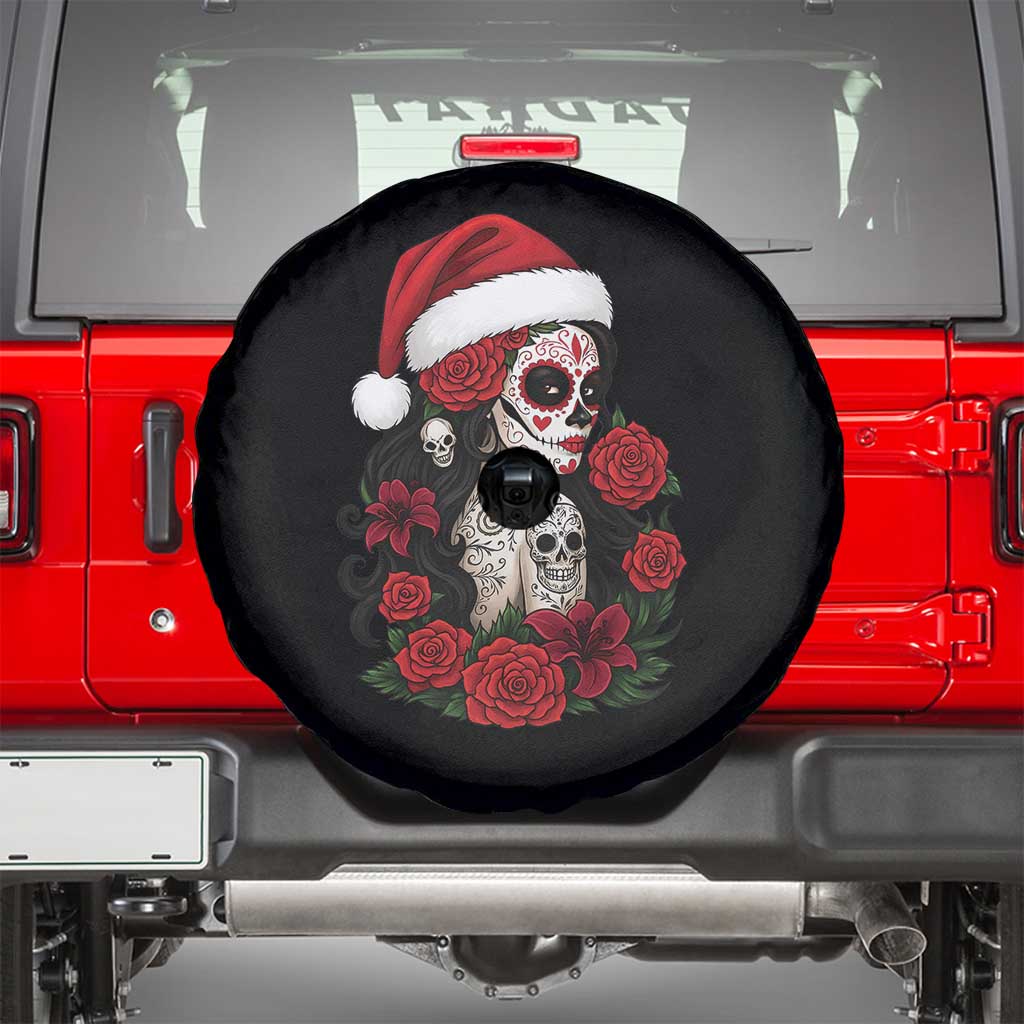 Dia De Los Muertos Mexican Christmas Spare Tire Cover Day of the Dead Sugar Skull Women - Wonder Print Shop