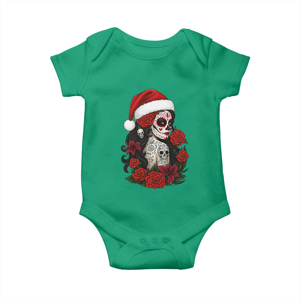 Dia De Los Muertos Mexican Christmas Baby Onesie Day of the Dead Sugar Skull Women - Wonder Print Shop