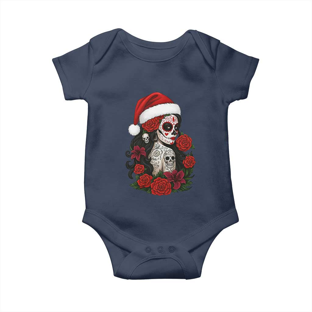 Dia De Los Muertos Mexican Christmas Baby Onesie Day of the Dead Sugar Skull Women - Wonder Print Shop