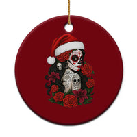 Dia De Los Muertos Mexican Christmas Ceramic Ornament Day of the Dead Sugar Skull Women - Wonder Print Shop