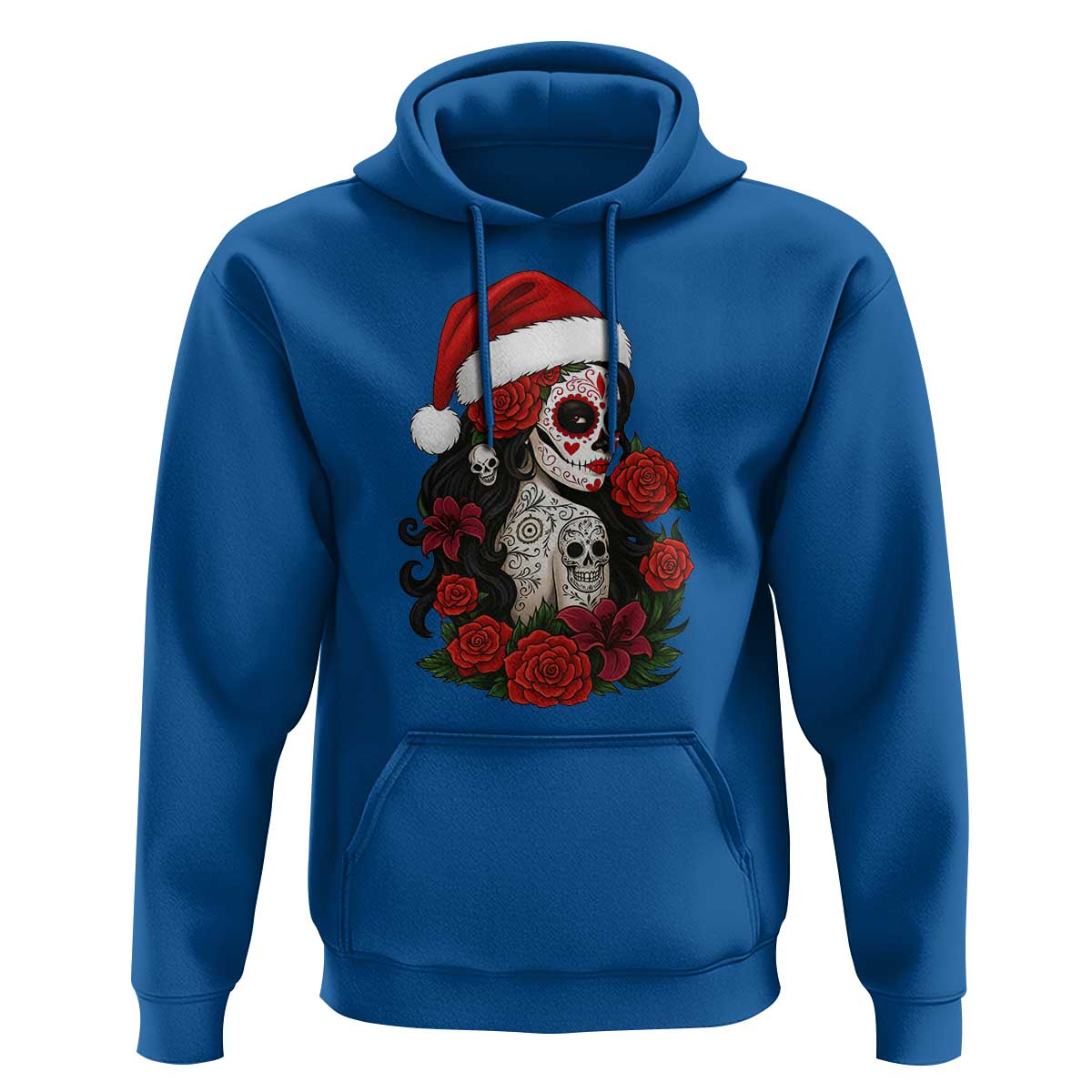 Dia De Los Muertos Mexican Christmas Hoodie Day of the Dead Sugar Skull Women - Wonder Print Shop