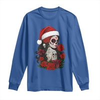 Dia De Los Muertos Mexican Christmas Long Sleeve Shirt Day of the Dead Sugar Skull Women - Wonder Print Shop