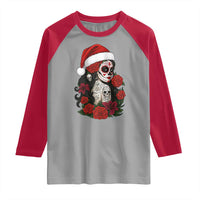 Dia De Los Muertos Mexican Christmas Raglan Shirt Day of the Dead Sugar Skull Women - Wonder Print Shop