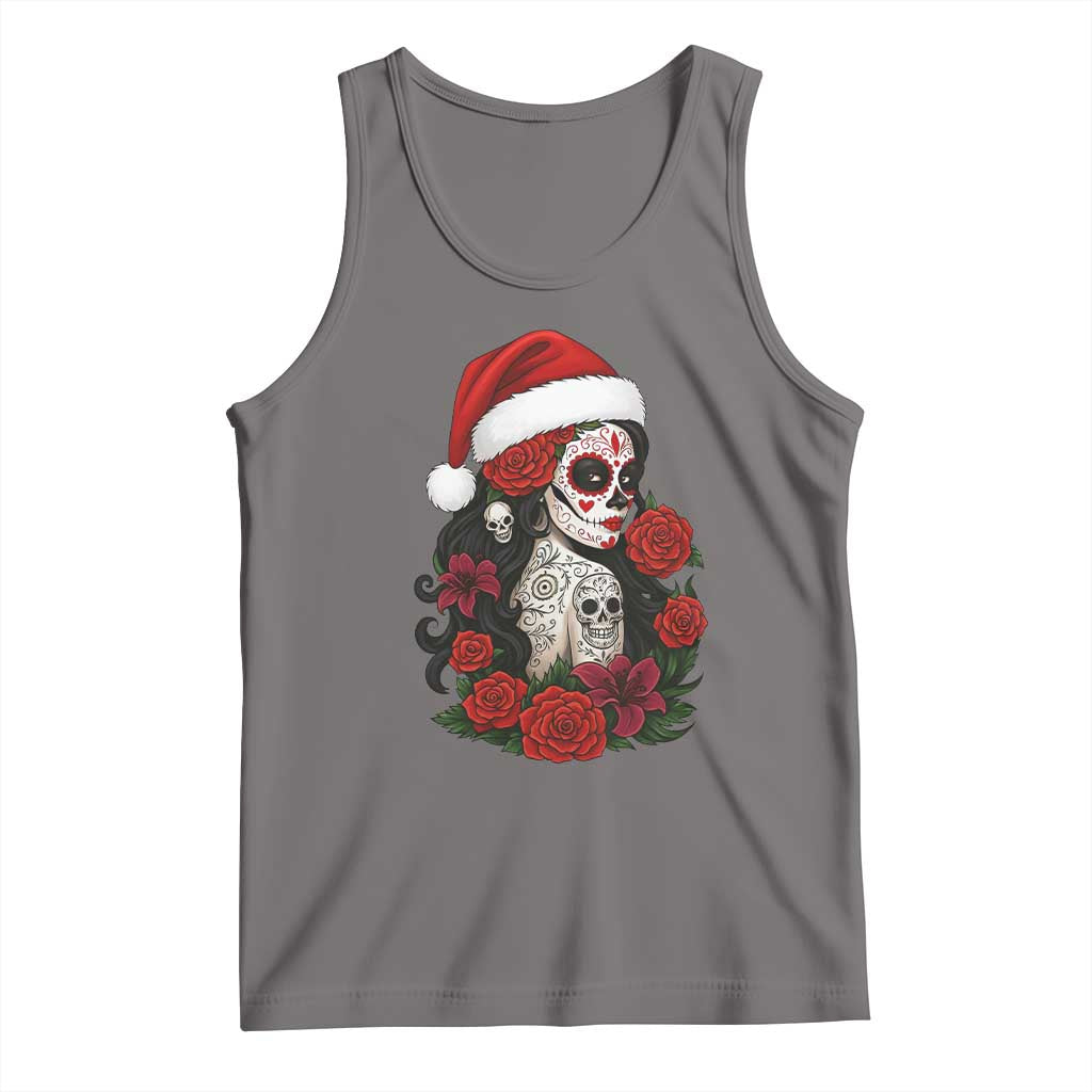 Dia De Los Muertos Mexican Christmas Tank Top Day of the Dead Sugar Skull Women - Wonder Print Shop