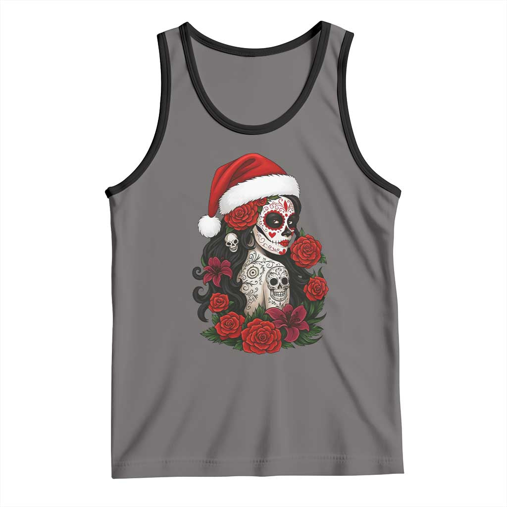 Dia De Los Muertos Mexican Christmas Tank Top Day of the Dead Sugar Skull Women - Wonder Print Shop