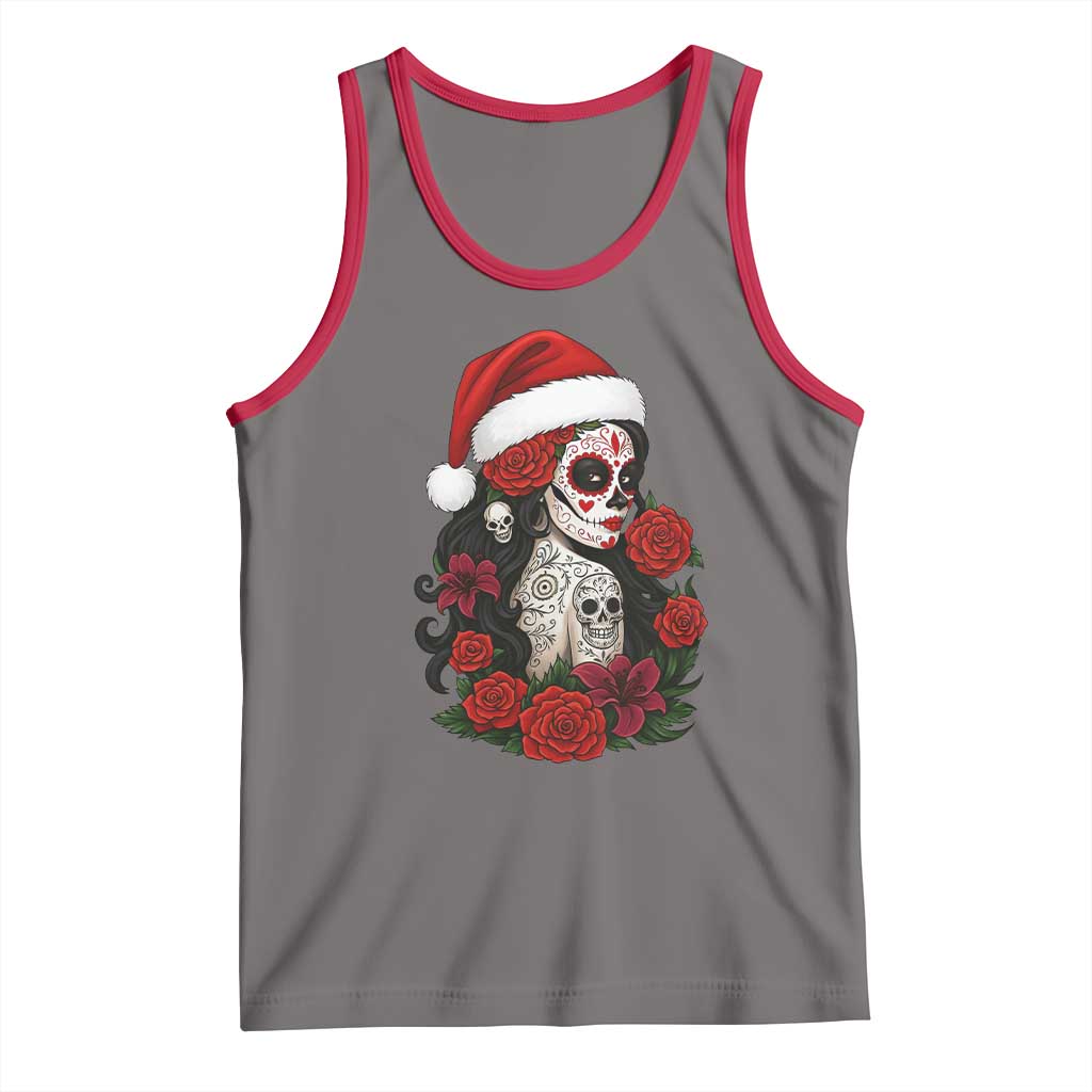 Dia De Los Muertos Mexican Christmas Tank Top Day of the Dead Sugar Skull Women - Wonder Print Shop