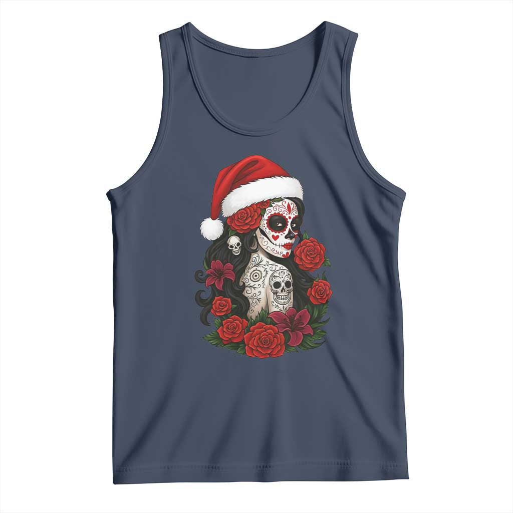 Dia De Los Muertos Mexican Christmas Tank Top Day of the Dead Sugar Skull Women - Wonder Print Shop