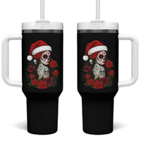 Dia De Los Muertos Mexican Christmas Tumbler With Handle Day of the Dead Sugar Skull Women - Wonder Print Shop