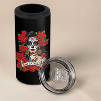 Dia De Los Muertos Mexican 4 in 1 Can Cooler Tumbler Day of the Dead Sugar Skull Women - Wonder Print Shop