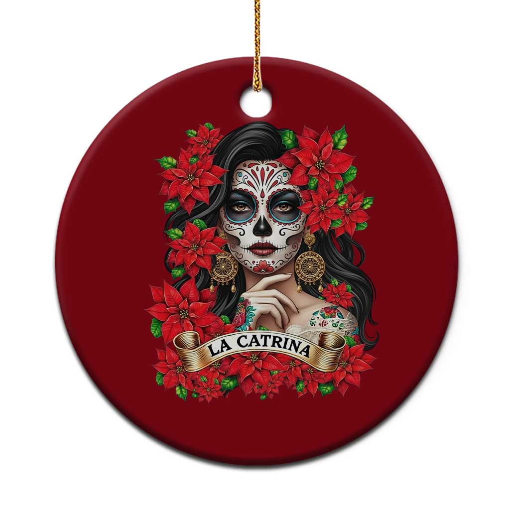 Dia De Los Muertos Mexican Ceramic Ornament Day of the Dead Sugar Skull Women - Wonder Print Shop
