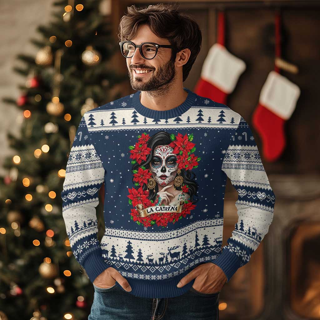 Dia De Los Muertos Mexican Ugly Christmas Sweater Day of the Dead Sugar Skull Women - Wonder Print Shop