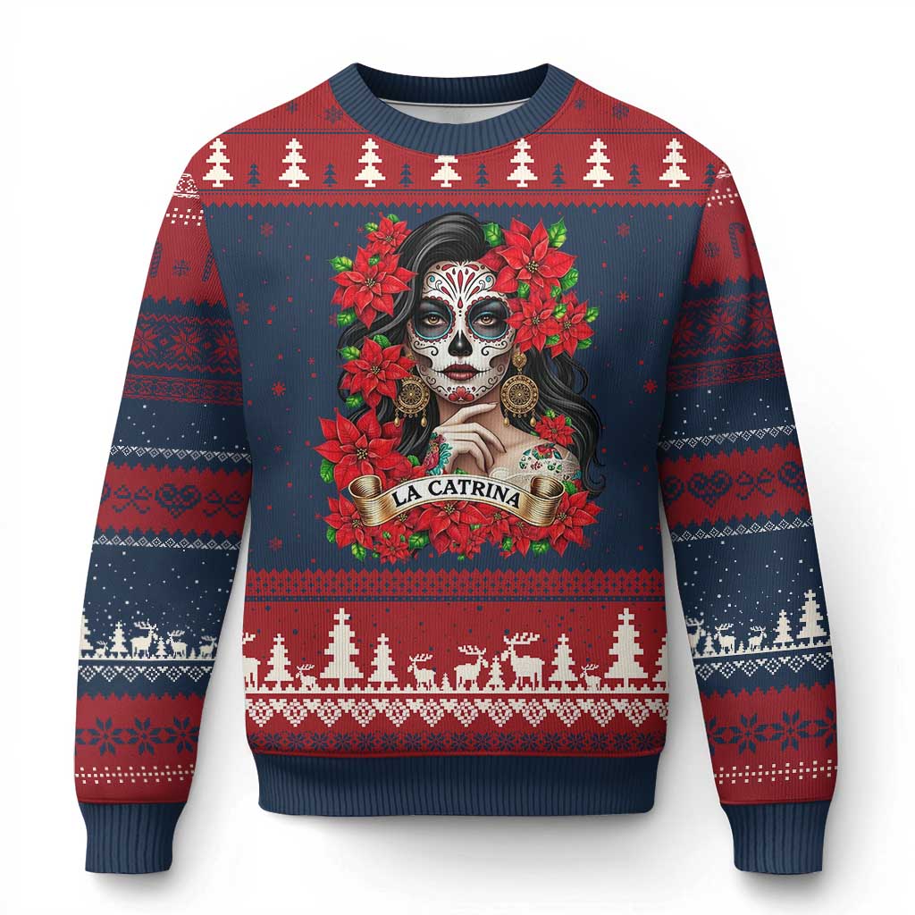 Dia De Los Muertos Mexican Ugly Christmas Sweater Day of the Dead Sugar Skull Women - Wonder Print Shop
