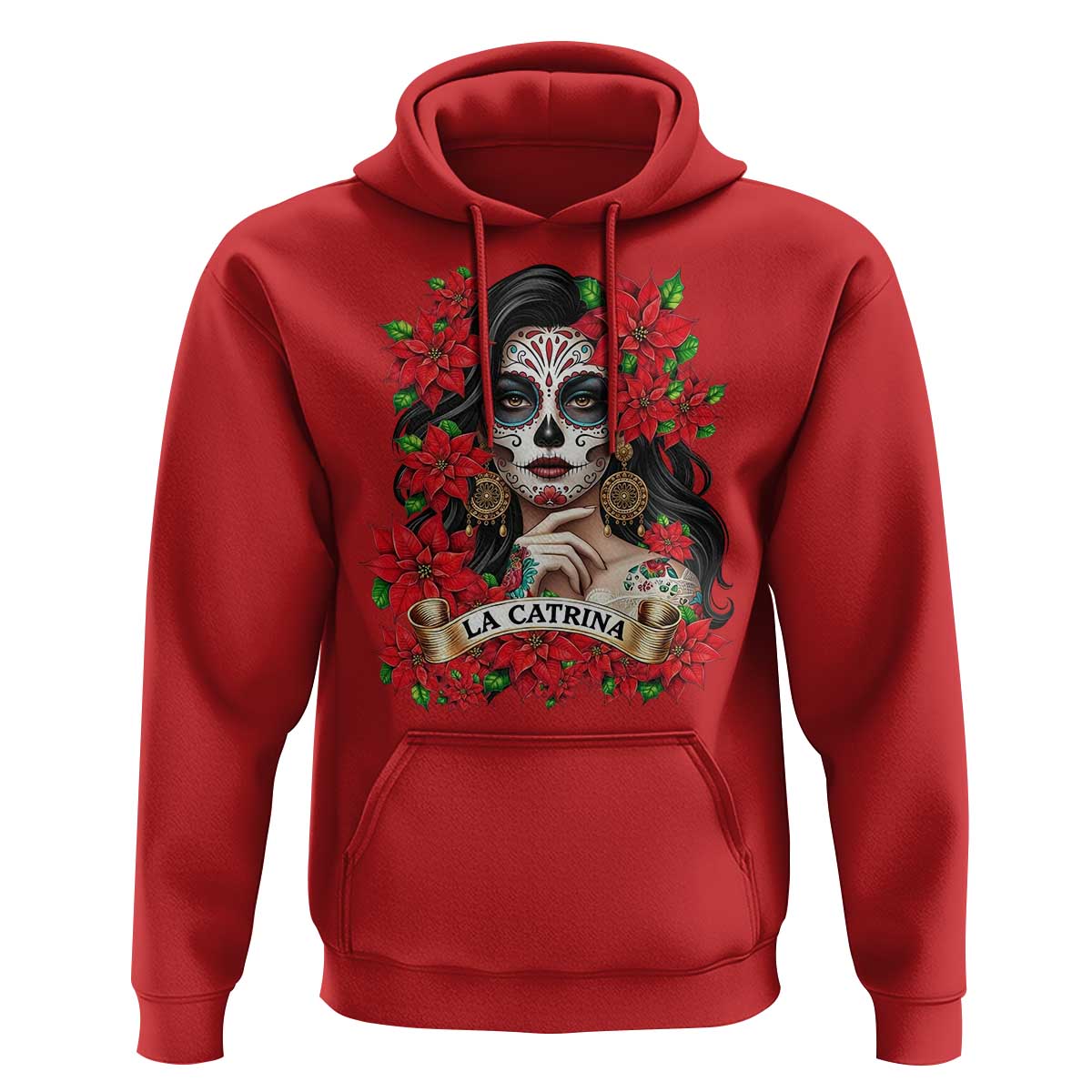 Dia De Los Muertos Mexican Hoodie Day of the Dead Sugar Skull Women - Wonder Print Shop