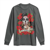 Dia De Los Muertos Mexican Long Sleeve Shirt Day of the Dead Sugar Skull Women - Wonder Print Shop