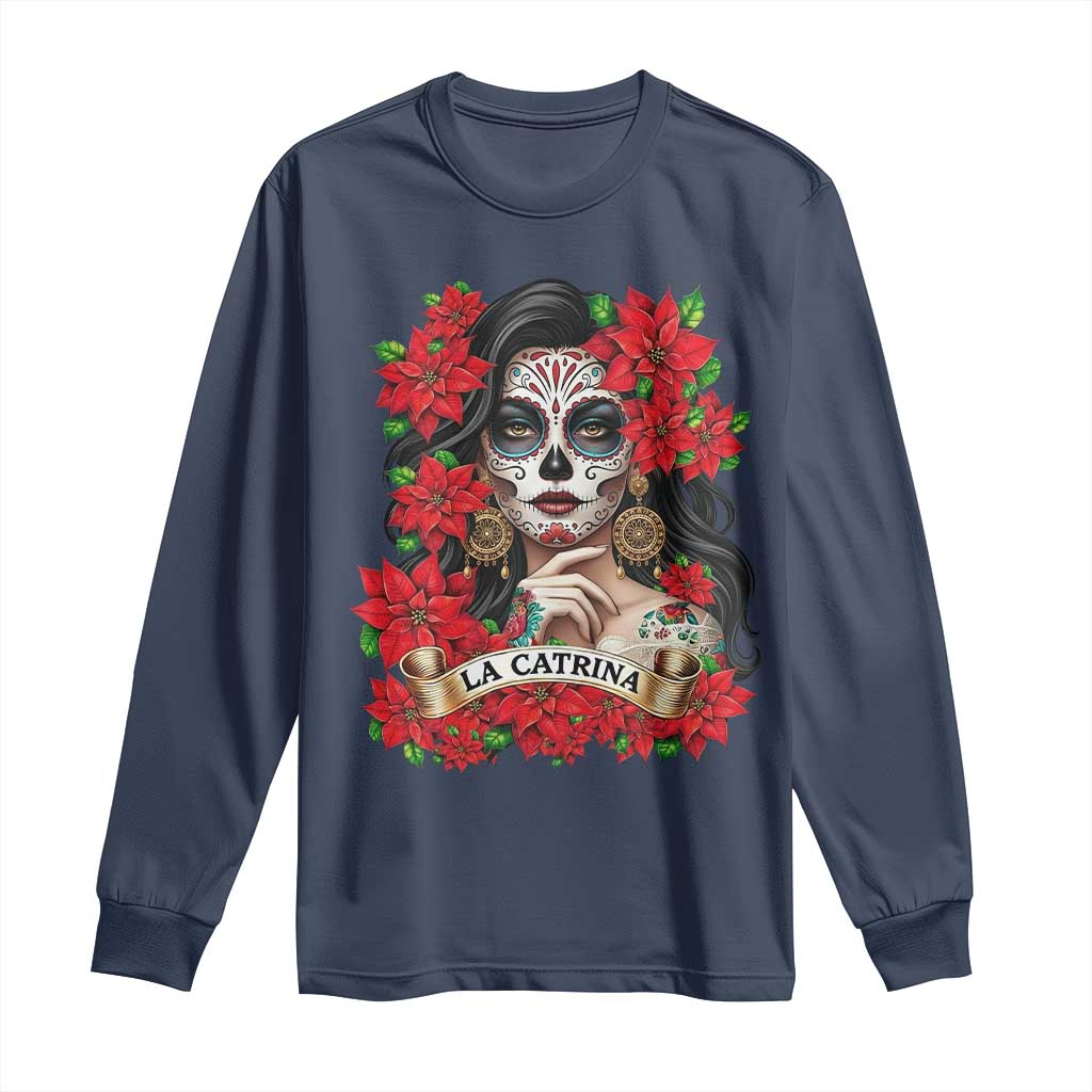 Dia De Los Muertos Mexican Long Sleeve Shirt Day of the Dead Sugar Skull Women - Wonder Print Shop