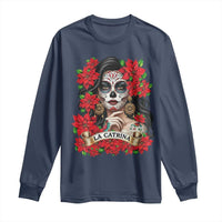 Dia De Los Muertos Mexican Long Sleeve Shirt Day of the Dead Sugar Skull Women - Wonder Print Shop