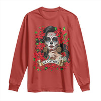 Dia De Los Muertos Mexican Long Sleeve Shirt Day of the Dead Sugar Skull Women - Wonder Print Shop