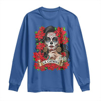 Dia De Los Muertos Mexican Long Sleeve Shirt Day of the Dead Sugar Skull Women - Wonder Print Shop