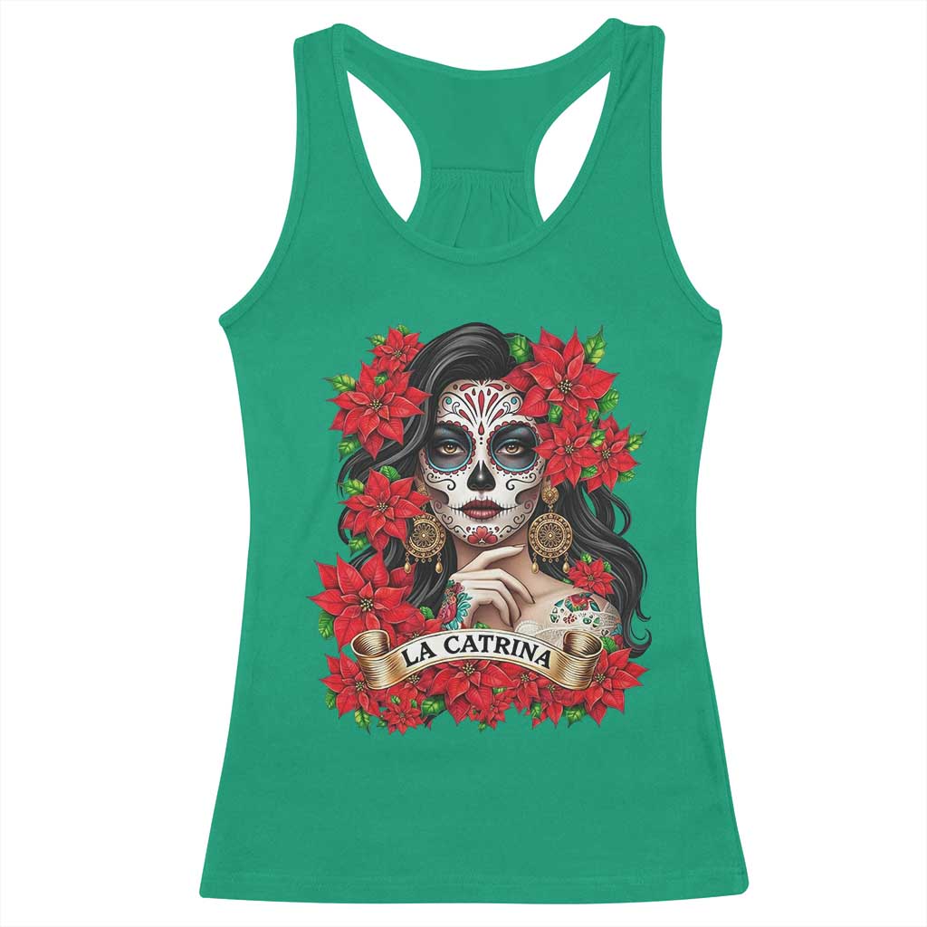 Dia De Los Muertos Mexican Racerback Tank Top Day of the Dead Sugar Skull Women - Wonder Print Shop