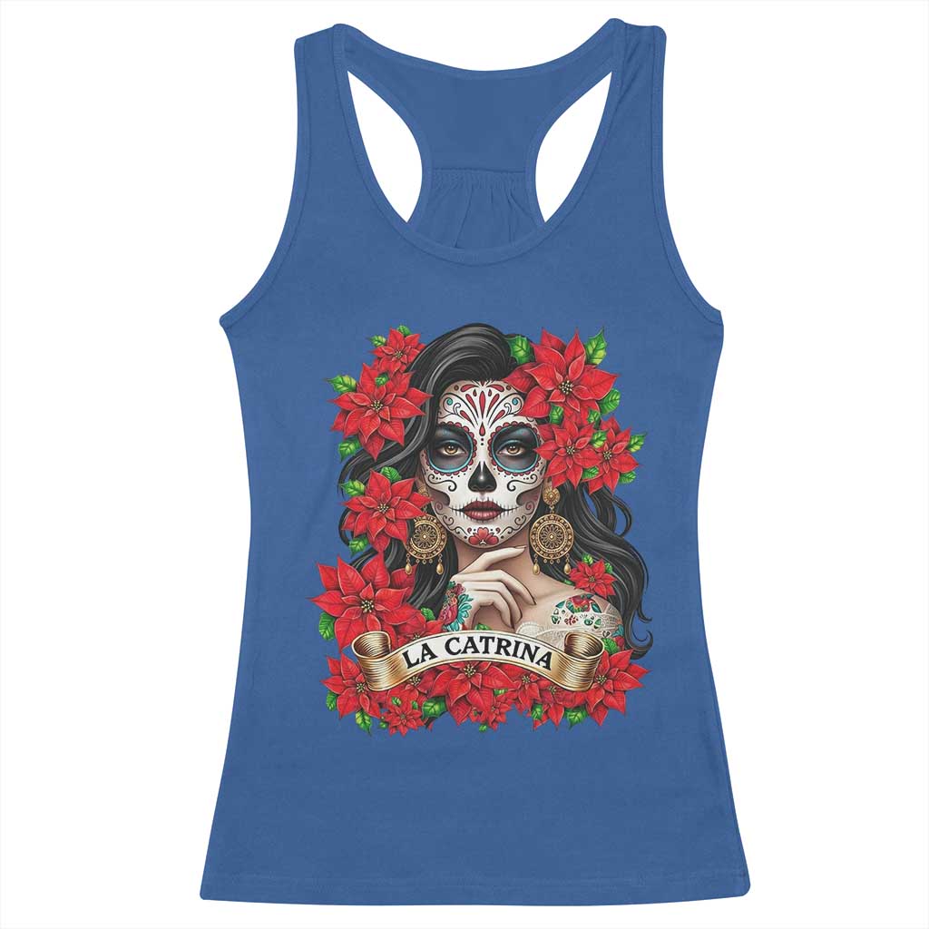 Dia De Los Muertos Mexican Racerback Tank Top Day of the Dead Sugar Skull Women - Wonder Print Shop