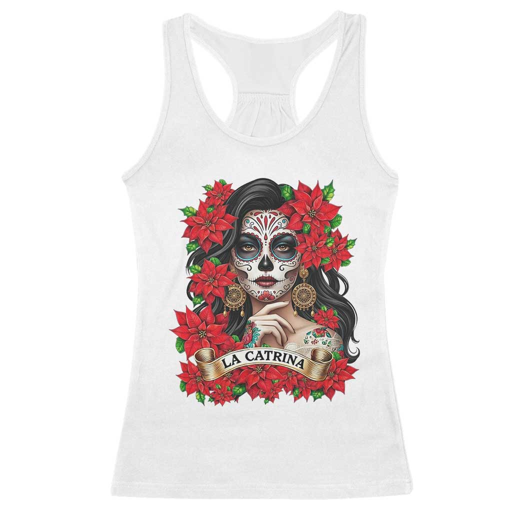 Dia De Los Muertos Mexican Racerback Tank Top Day of the Dead Sugar Skull Women - Wonder Print Shop