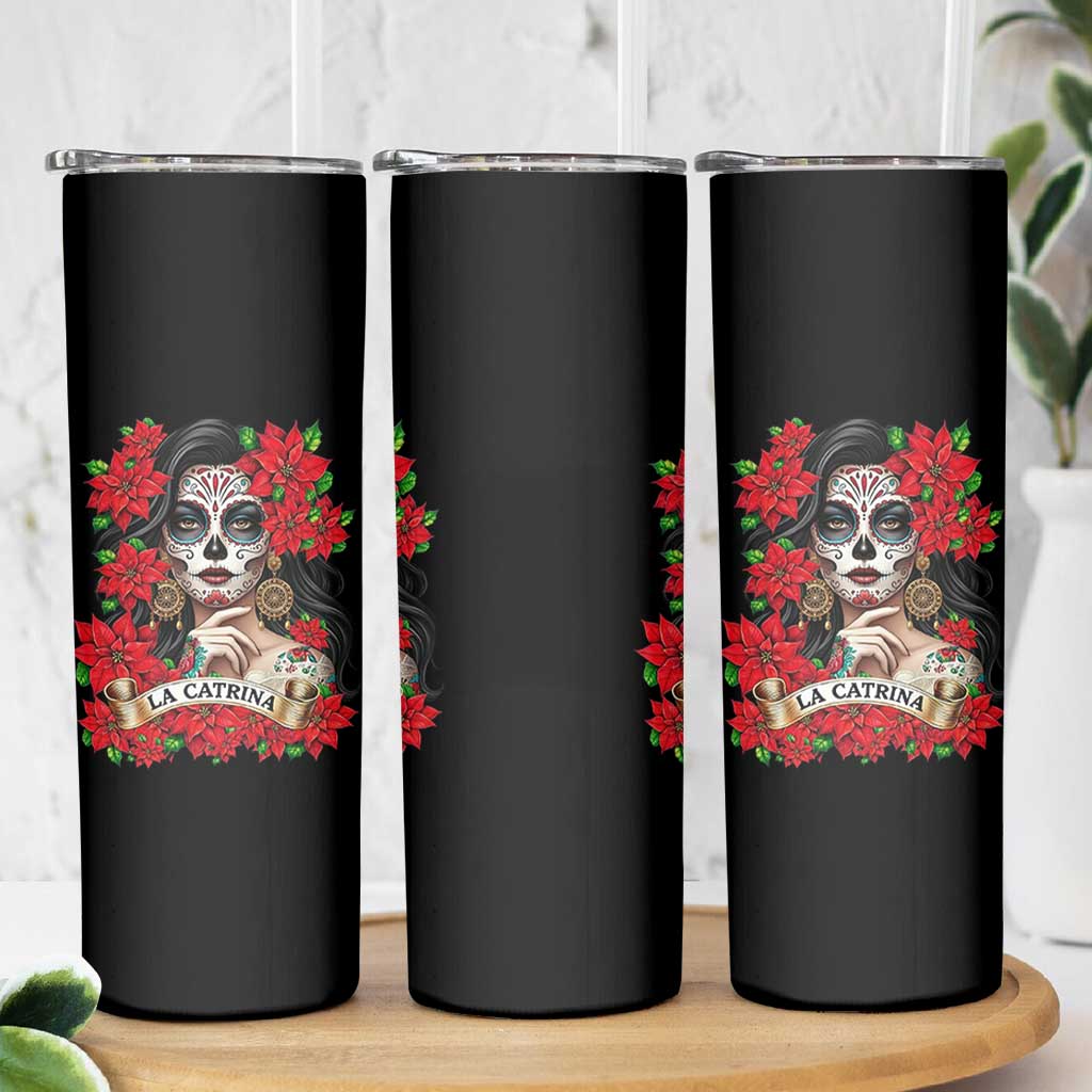 Dia De Los Muertos Mexican Skinny Tumbler Day of the Dead Sugar Skull Women - Wonder Print Shop
