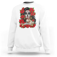 Dia De Los Muertos Mexican Sweatshirt Day of the Dead Sugar Skull Women - Wonder Print Shop