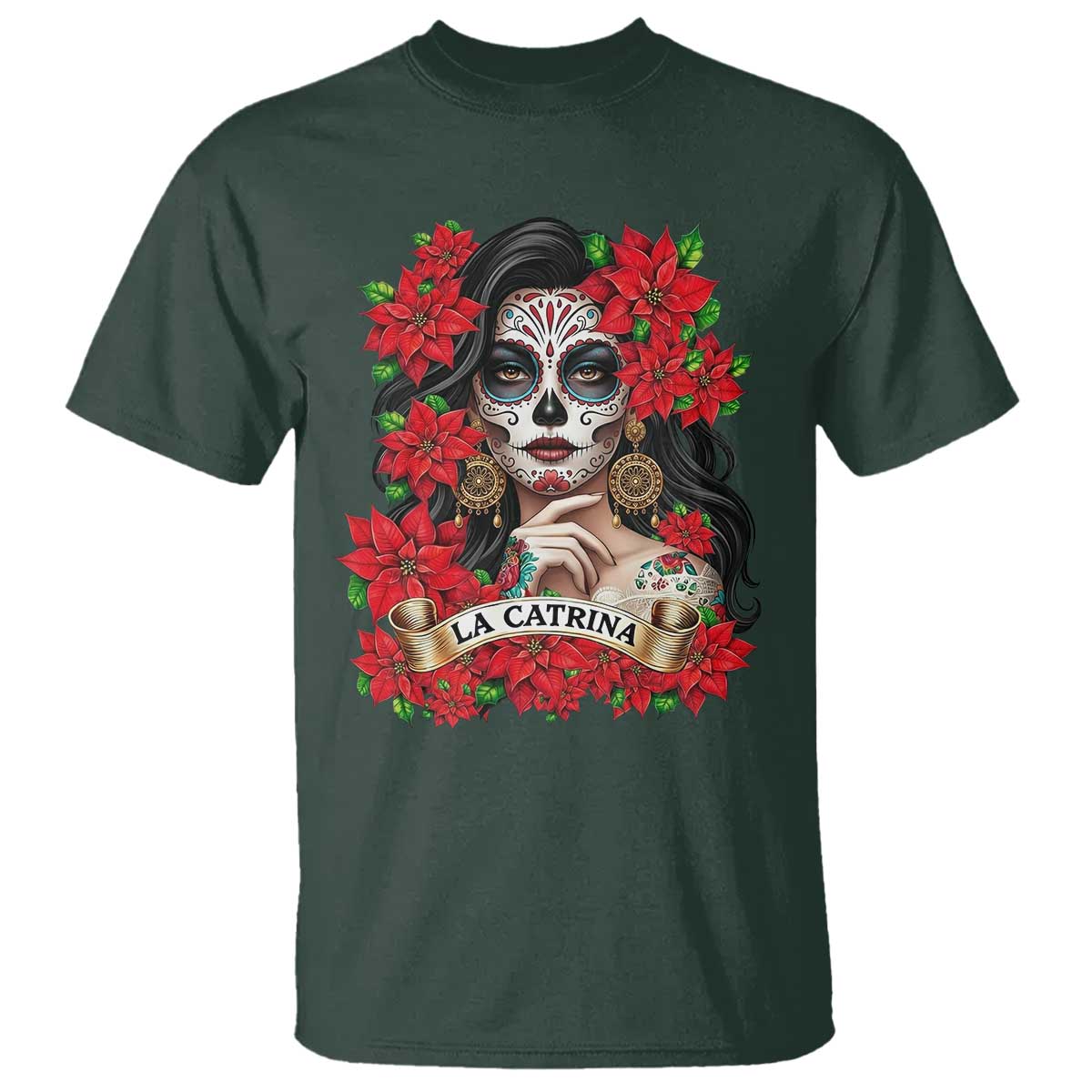 Dia De Los Muertos Mexican T Shirt Day of the Dead Sugar Skull Women - Wonder Print Shop