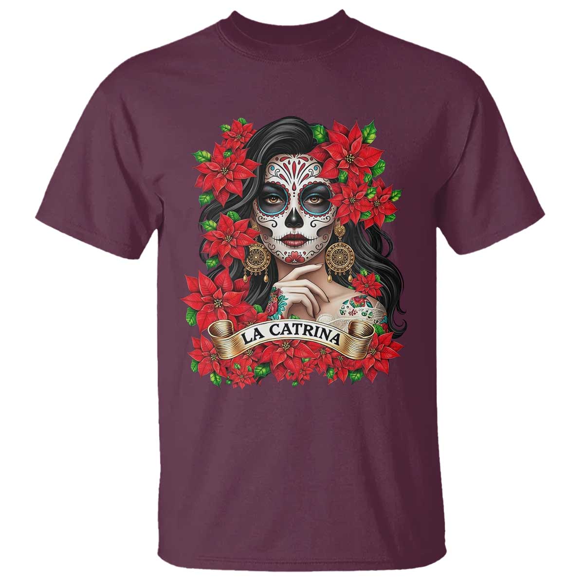 Dia De Los Muertos Mexican T Shirt Day of the Dead Sugar Skull Women - Wonder Print Shop