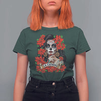 Dia De Los Muertos Mexican T Shirt For Women Day of the Dead Sugar Skull Women - Wonder Print Shop