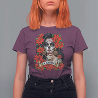 Dia De Los Muertos Mexican T Shirt For Women Day of the Dead Sugar Skull Women - Wonder Print Shop