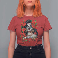 Dia De Los Muertos Mexican T Shirt For Women Day of the Dead Sugar Skull Women - Wonder Print Shop
