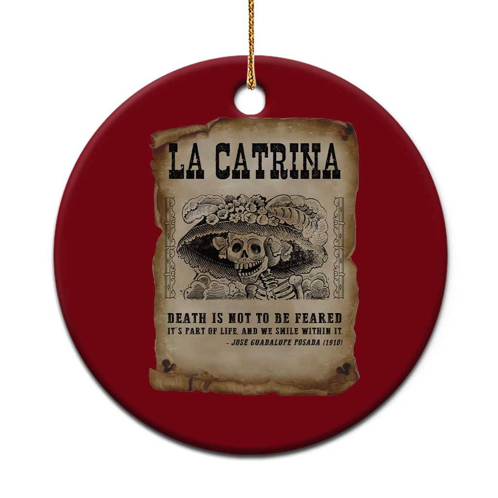 Day Of The Dead Ceramic Ornament La Calavera Garbancera - Wonder Print Shop