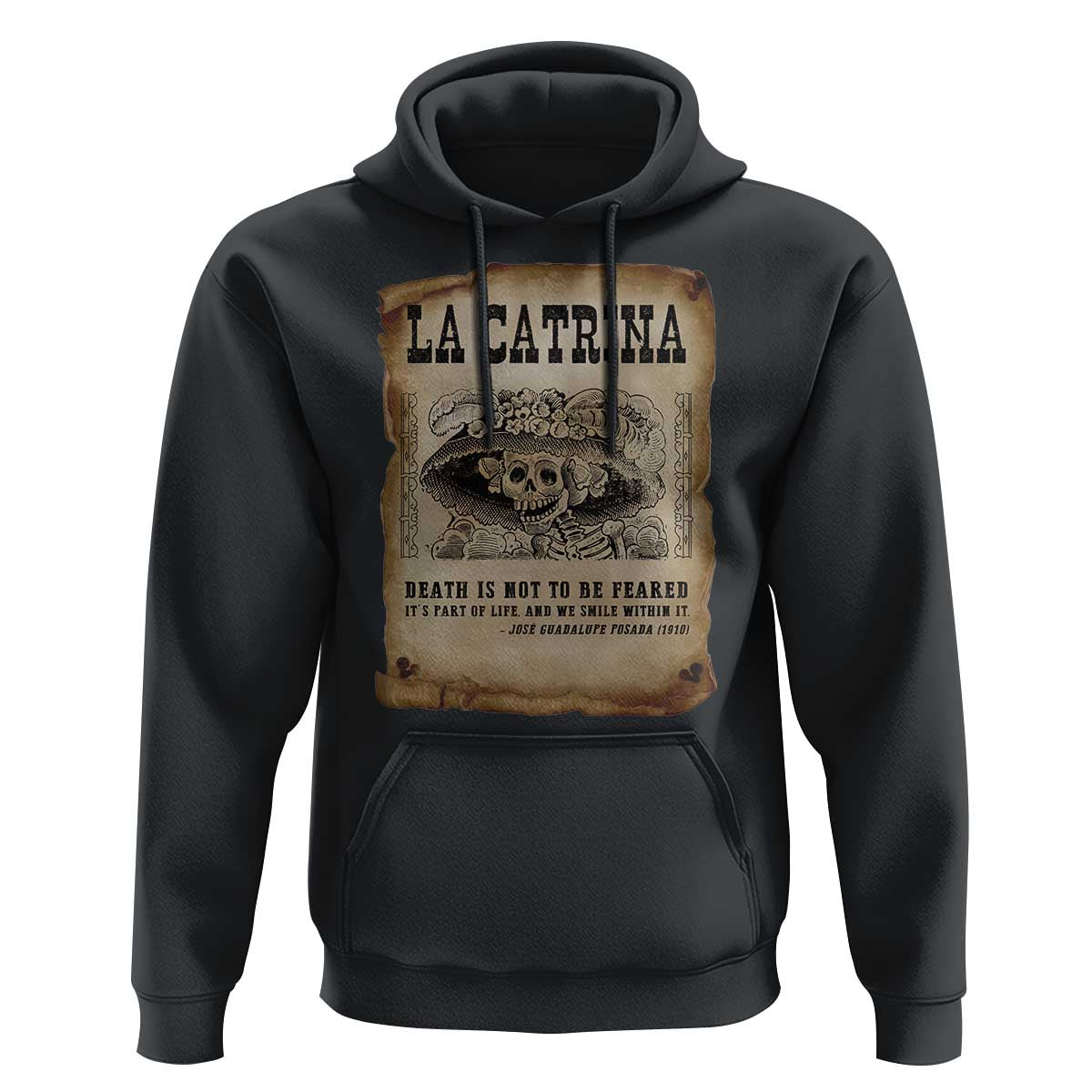 Day Of The Dead Hoodie La Calavera Garbancera - Wonder Print Shop