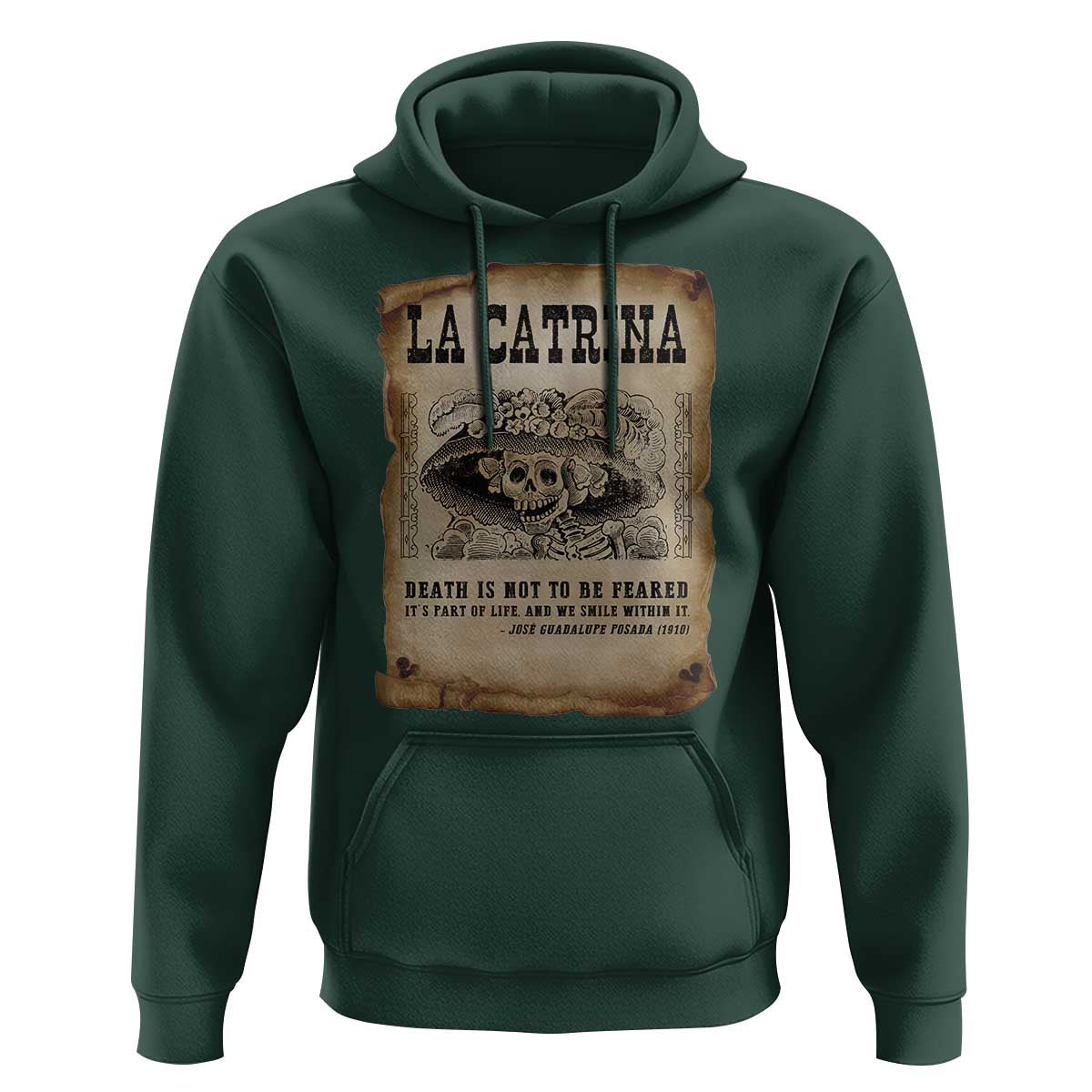 Day Of The Dead Hoodie La Calavera Garbancera - Wonder Print Shop