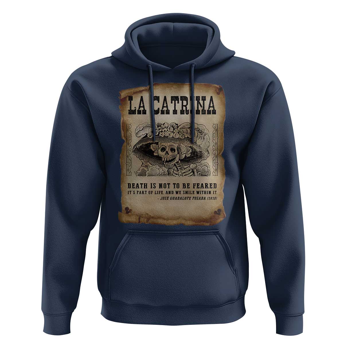 Day Of The Dead Hoodie La Calavera Garbancera - Wonder Print Shop