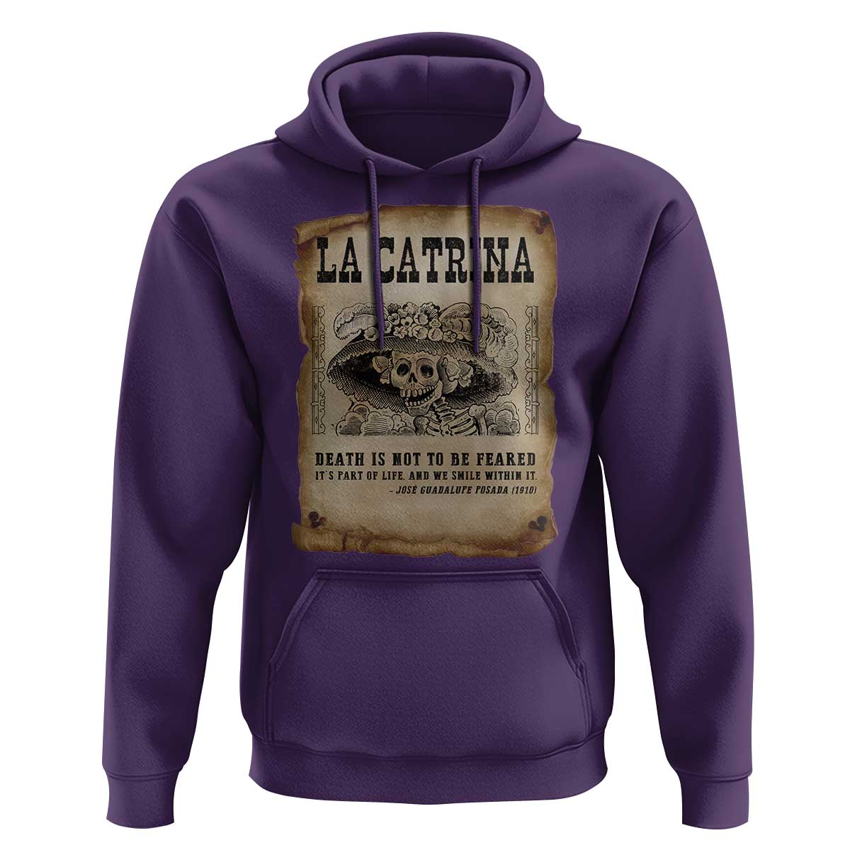 Day Of The Dead Hoodie La Calavera Garbancera - Wonder Print Shop