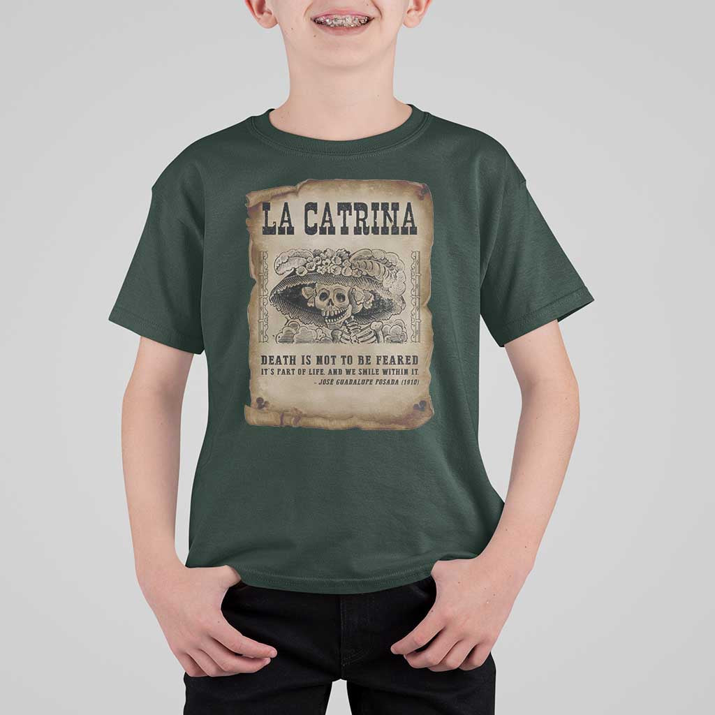 Day Of The Dead T Shirt For Kid La Calavera Garbancera - Wonder Print Shop