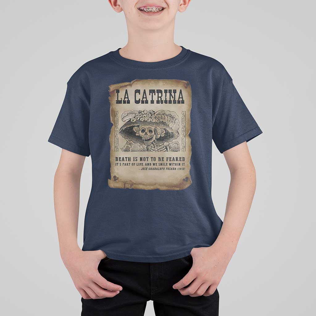 Day Of The Dead T Shirt For Kid La Calavera Garbancera - Wonder Print Shop