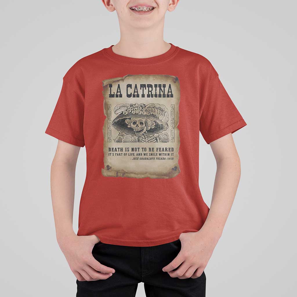 Day Of The Dead T Shirt For Kid La Calavera Garbancera - Wonder Print Shop
