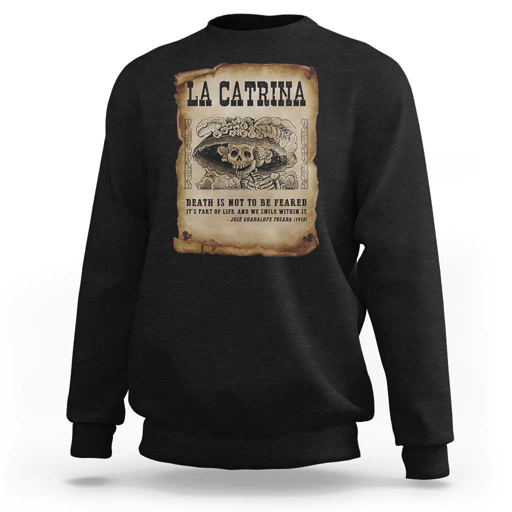 Day Of The Dead Sweatshirt La Calavera Garbancera - Wonder Print Shop