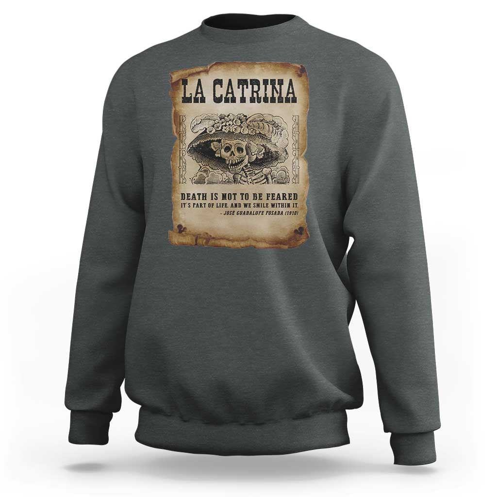 Day Of The Dead Sweatshirt La Calavera Garbancera - Wonder Print Shop