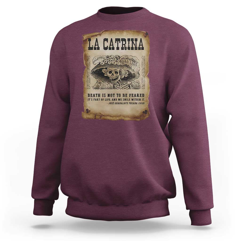 Day Of The Dead Sweatshirt La Calavera Garbancera - Wonder Print Shop