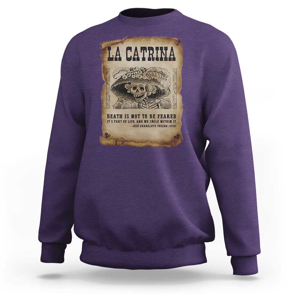 Day Of The Dead Sweatshirt La Calavera Garbancera - Wonder Print Shop
