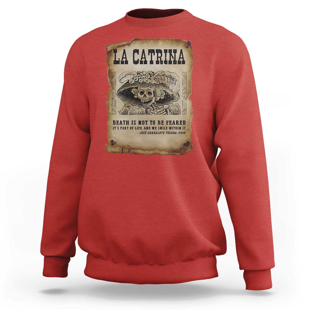 Day Of The Dead Sweatshirt La Calavera Garbancera - Wonder Print Shop