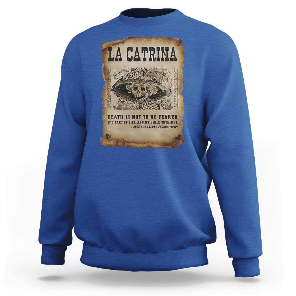 Day Of The Dead Sweatshirt La Calavera Garbancera - Wonder Print Shop