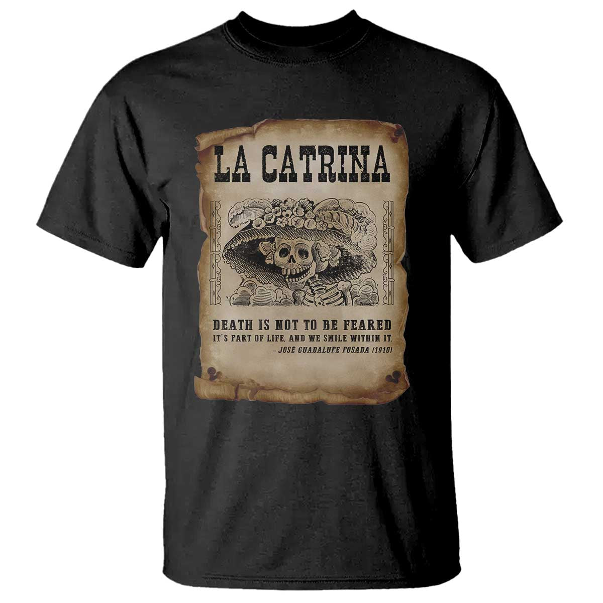 Day Of The Dead T Shirt La Calavera Garbancera - Wonder Print Shop