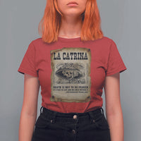 Day Of The Dead T Shirt For Women La Calavera Garbancera - Wonder Print Shop